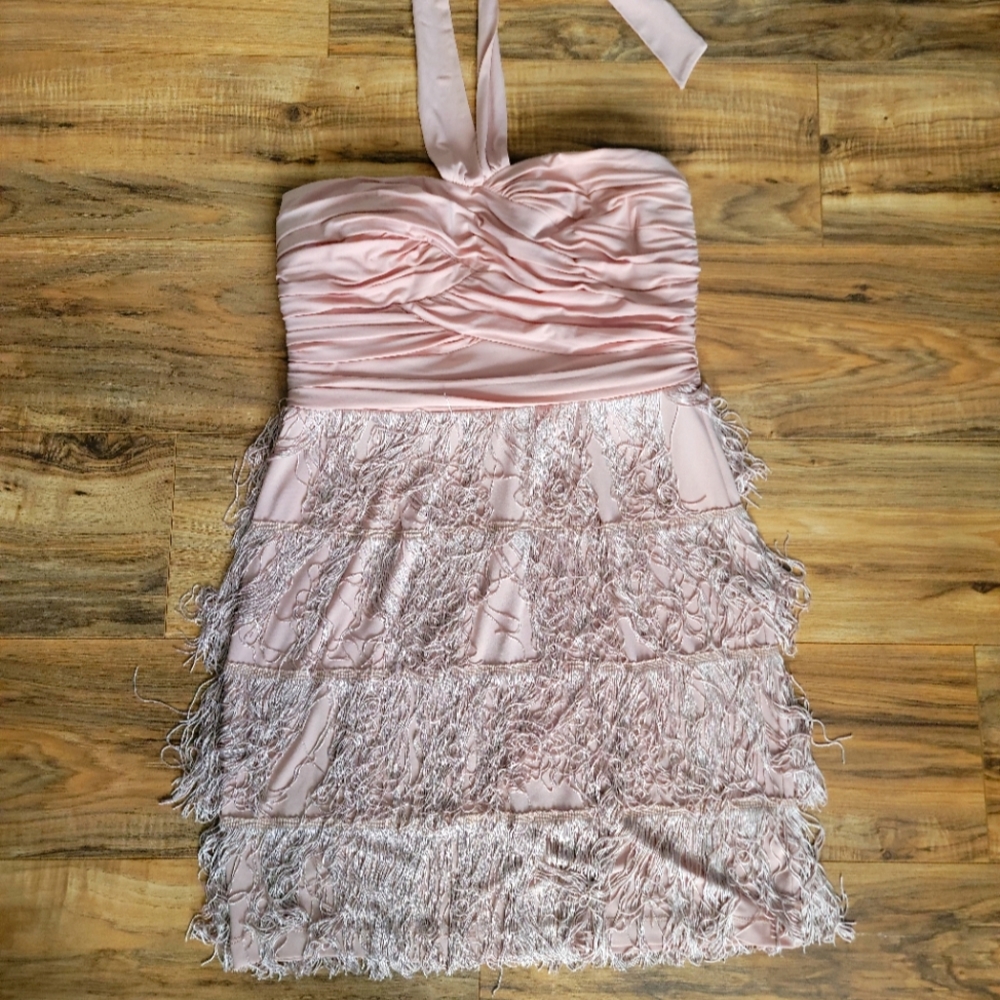 Boston Proper Muse mini fringe dress size 14